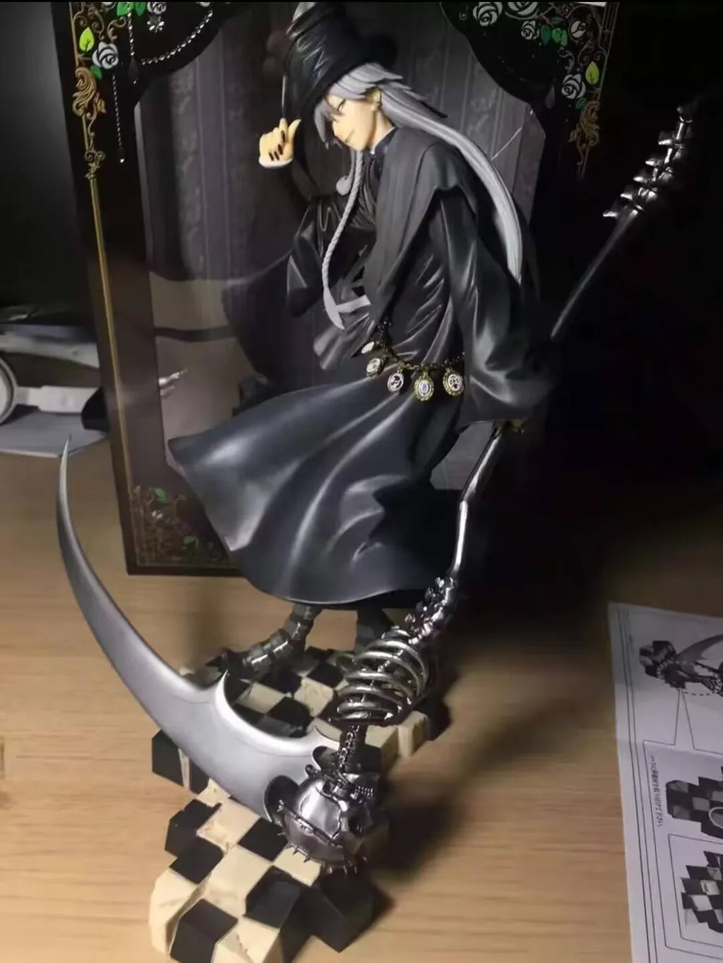 In Stock Original Kotobukiya Kuroshitsuji Black Butler Undertaker  Anime Figurine PVC Action Figure Collectible Model Toy Doll