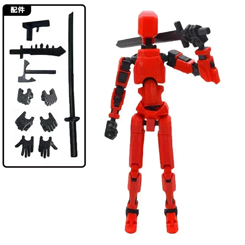 3D-gedruckte Schaufensterpuppe, 13 Bausteine, Warrior-Serie, Spielzeug, Actionfiguren, mehrgelenkiger, beweglicher Gestaltwandler-Roboter, Geschenke