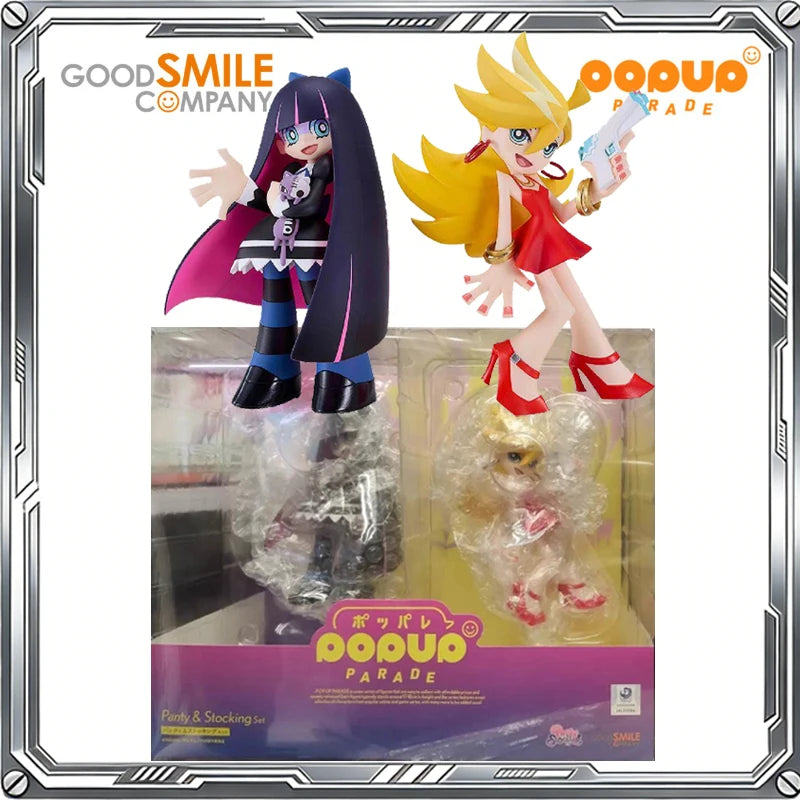 Good Smile Original POP UP PARADE Panty & Stocking with Garterbel Anime Panty Stocking Set L Size Action Figure Toys Gift Model