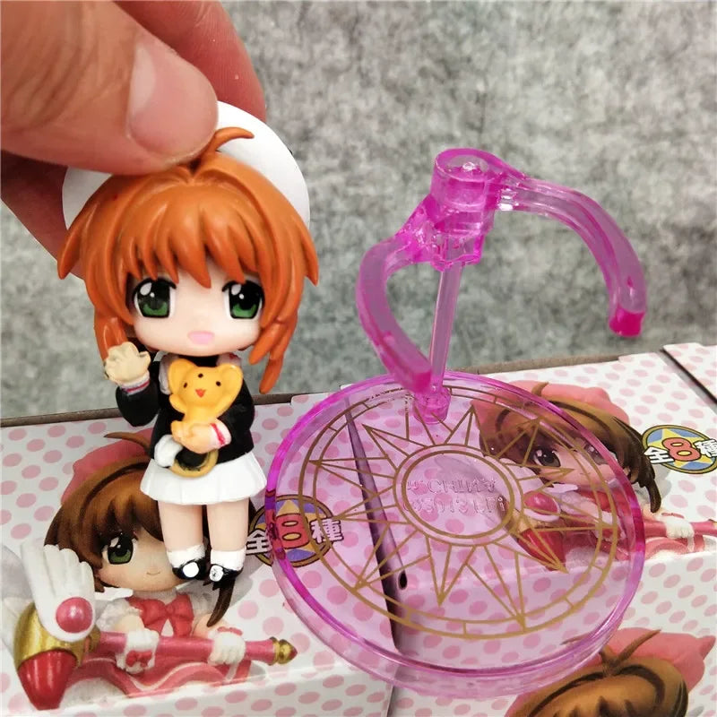 Anime Cardcaptor Sakura Kinomoto Sakura Tomoyo Daidoji Figures Model Toy Cute Q Version Doll Collection Desktop Ornaments Gifts