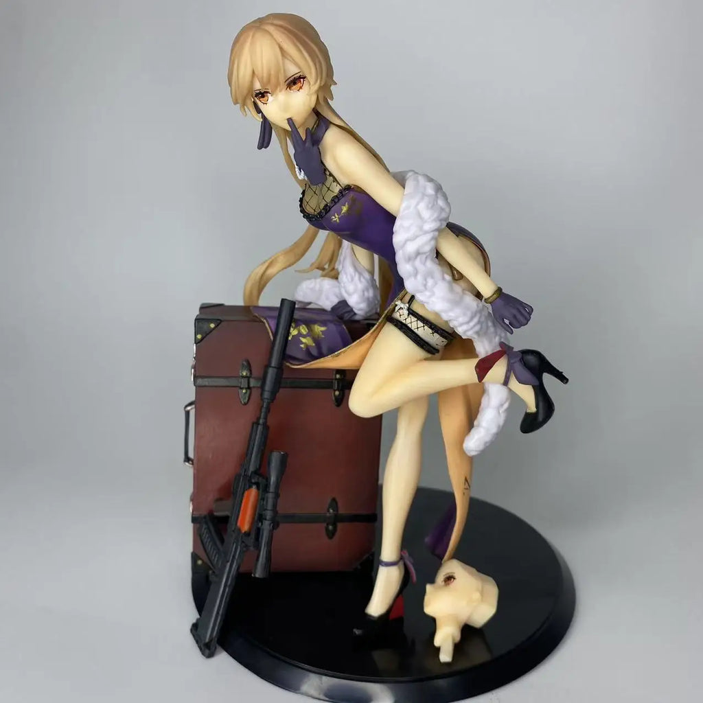 Girls' Frontline OTS-14 Purple Rain Heart Double headed Carving anime Girls' Handmade Model Ornaments