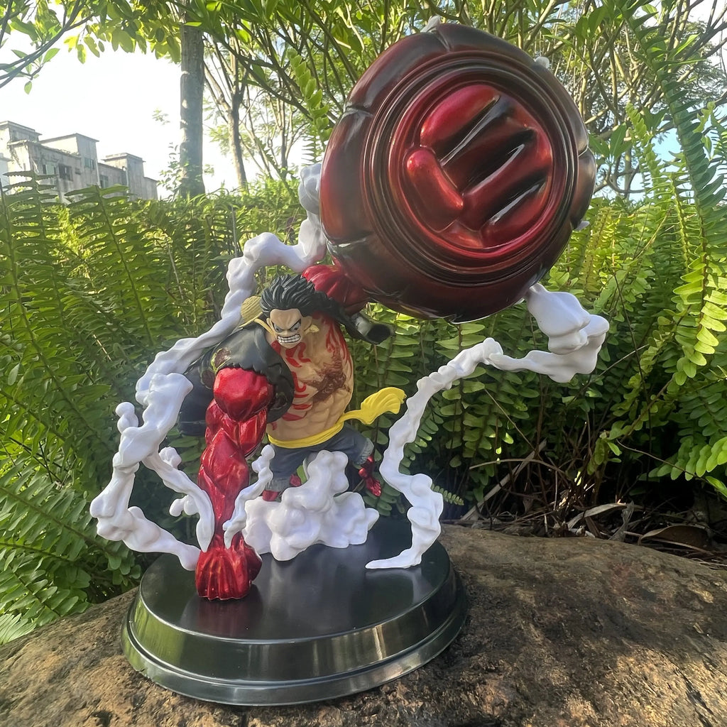 One Piece 24cm Great Ape King Gun 4 Luffy Pieces Statue Figures Collectible Model Decoration Toy Christmas Gift