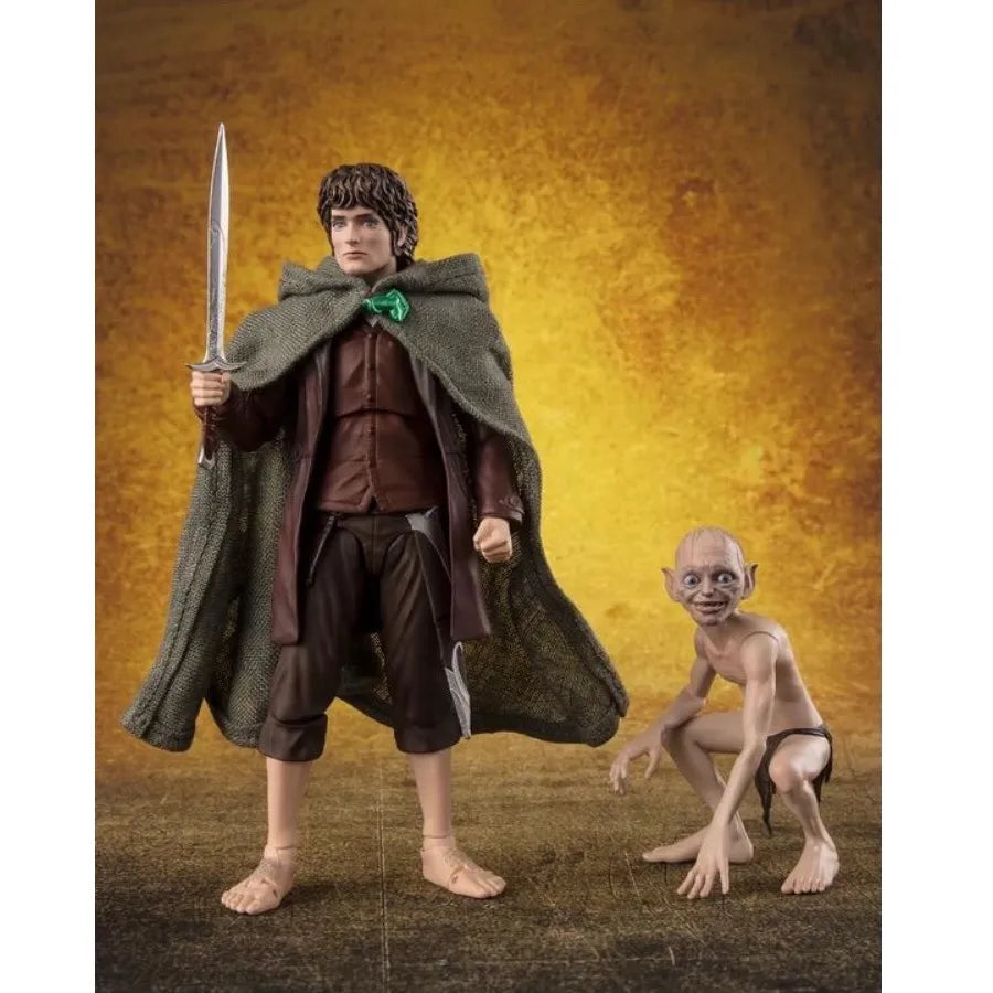 Bandai S.H.Figuarts Lord Of The Rings Action Figures Set Aragorn Frodo Baggins & Gollum Premium Collectible Model Toy Gift