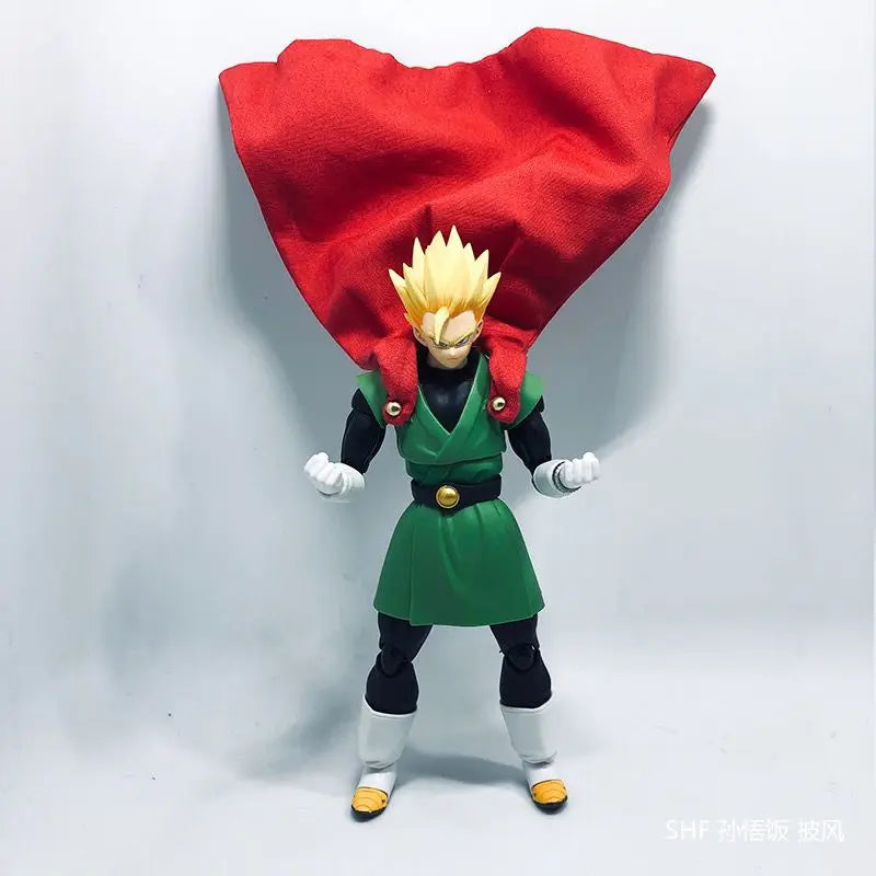 Dragon Ball Z Super Shf Series Anime Son Gohan Saiya Masked Superman Handmade Clothing Suitable for 1/12 Size Movable Humanoid