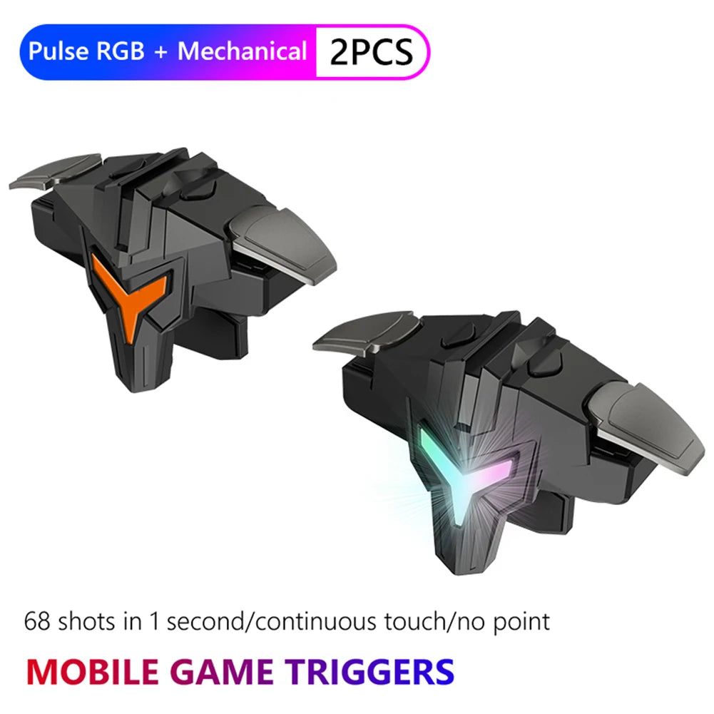1/2 stücke RGB A1 Mobile Gaming Trigger Professionelle 4 Finger Game Controller Gaming Ziel Schießen Trigger Joystick für Handy