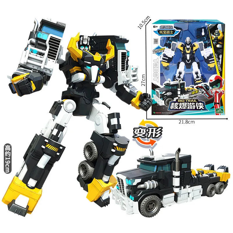 New Korea Tobot Transformation Robot Anime Cartoon Tobot Brothers Deformation Car Action Figure Large Vehicle For Child Gifts