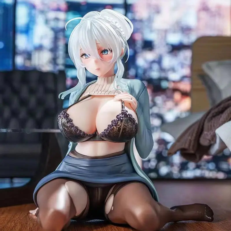 Hot 14cm Restored Yukino Sitting Posture Figure Sexy Beauty Anime Peripheral Character Model Mifuyu Yukino Desktop Decor Gift