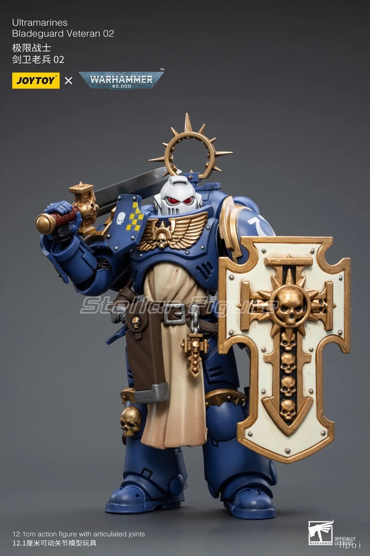 【SF】JOYTOY Warhammer 40K 1/18 Action Figure Ultramarines Bladeguard Veteran Model Toys Gifts Collection Ornaments