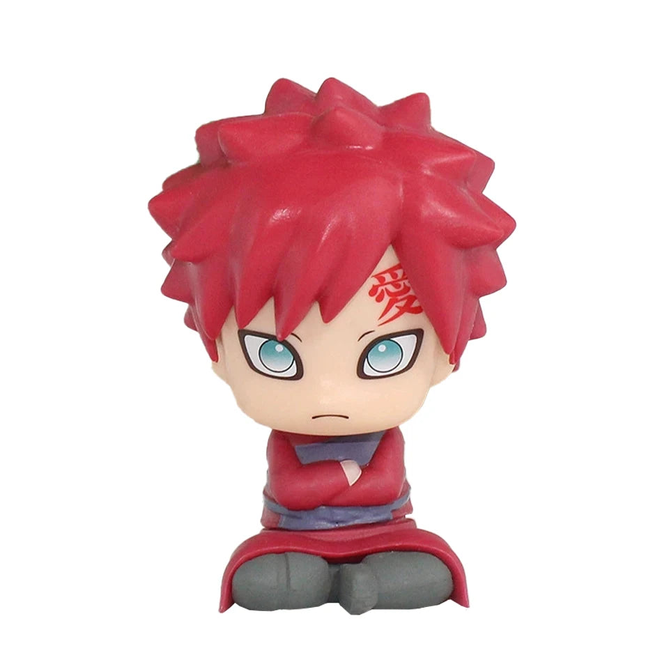 Popular Naruto Anime Figures Kakashi Action Figures Q Version Models Cute Sasuke Itachi Figures Car Decoration Accessories Toys