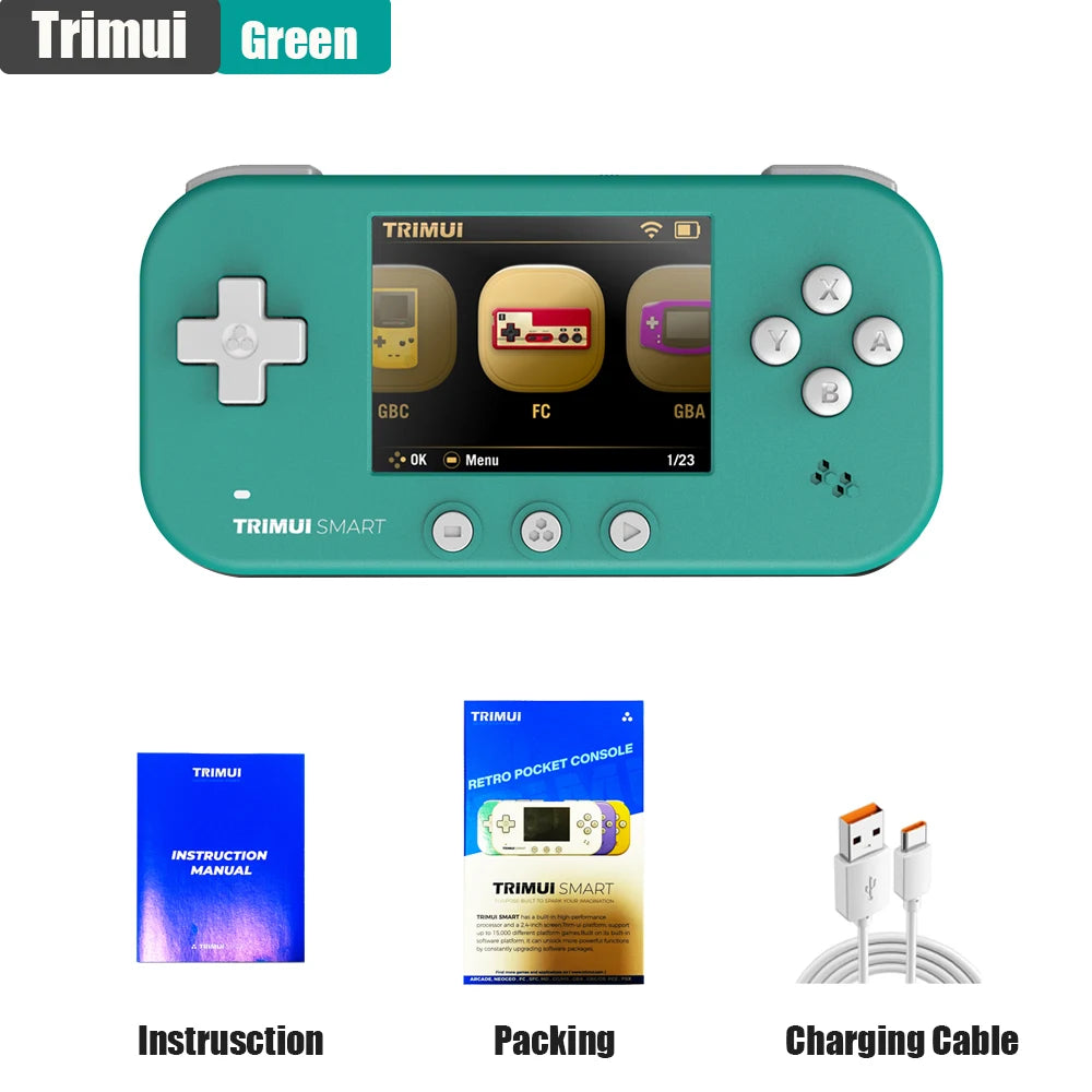 TRIMUI SMART Handheld 2.4'' IPS Screen Wifi BT4.0 SmartPro Mini Linux System Retro Portable Video Simulator Console Gamer Gifts