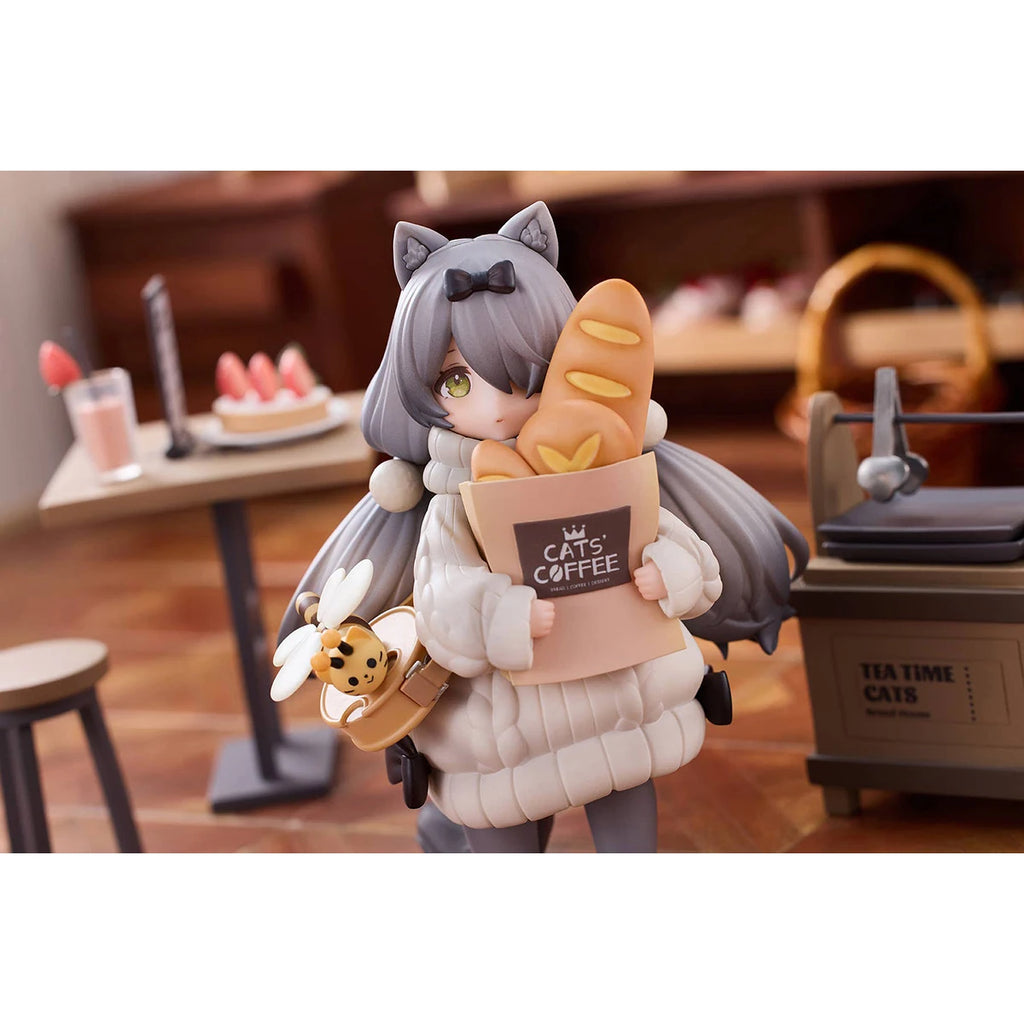 In-Stock Original Ribose DLC Series Tea Time Cats Scene: Meow Town Bakery Customer Nice Kawaii Doll Collectible Figure Model Toy