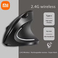 Xiaomi Wireless Bluetooth Vertical Mouse Rechargeable Personalised Side Grip Ergonomic 2.4G Mute Gaming PC Computer Mouse New