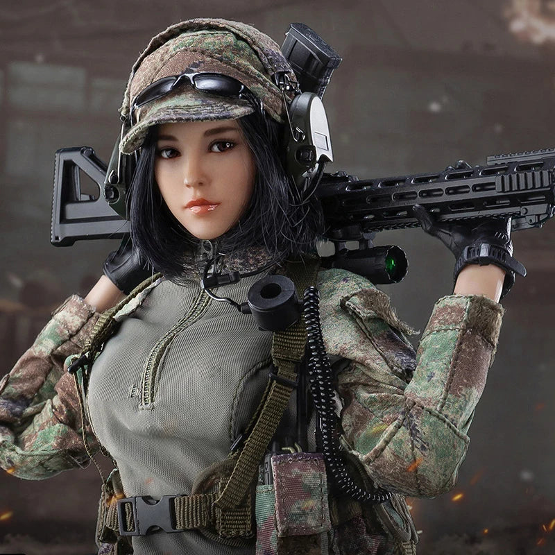 1/6 Scale Military Precision Shooter Nya Female Soldier Realistic Collectible Action Figure Model Toy For Hobbyists