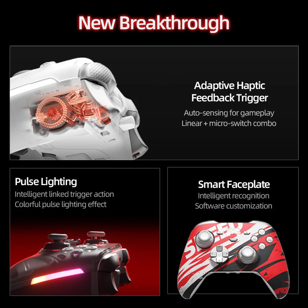 Beitong KP70 Elite Wireless Controller Combo with AI Control & Adaptive Triggers,for Switch/Switch 2/PC/iOS/Android Mobile Phone