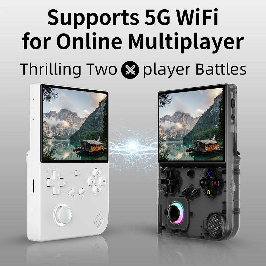 ANBERNIC RG40XXV Handheld Game Console 4''IPS Screen Video Output Joystick RGB Lighting Effect Streaming RG 40XXV Ebook MP4 Gift