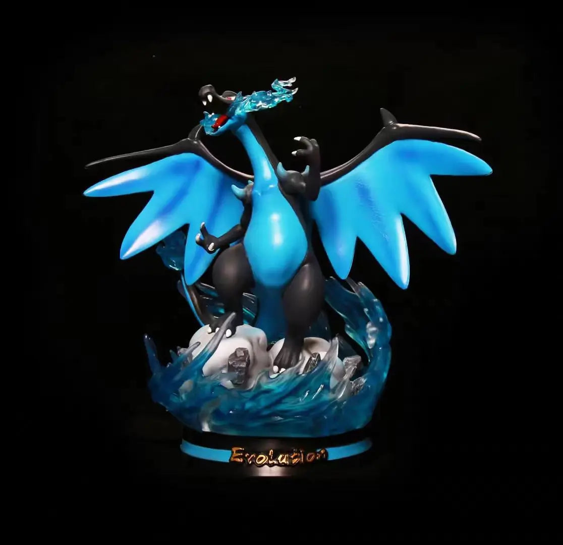 Pokemon Evolution Eevee Anime Figure Charizard Raichu Mewtwo Dragonite Venusaur Gengar Illuminous Figurine PVC Statue Model Toys