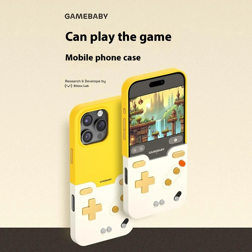 BITMOLAB GAMEBABY Phone Case Custom Gamepads For iPhone 16 15 Pro Max Retro Handheld Game Console support GB GBC NES Layout Case