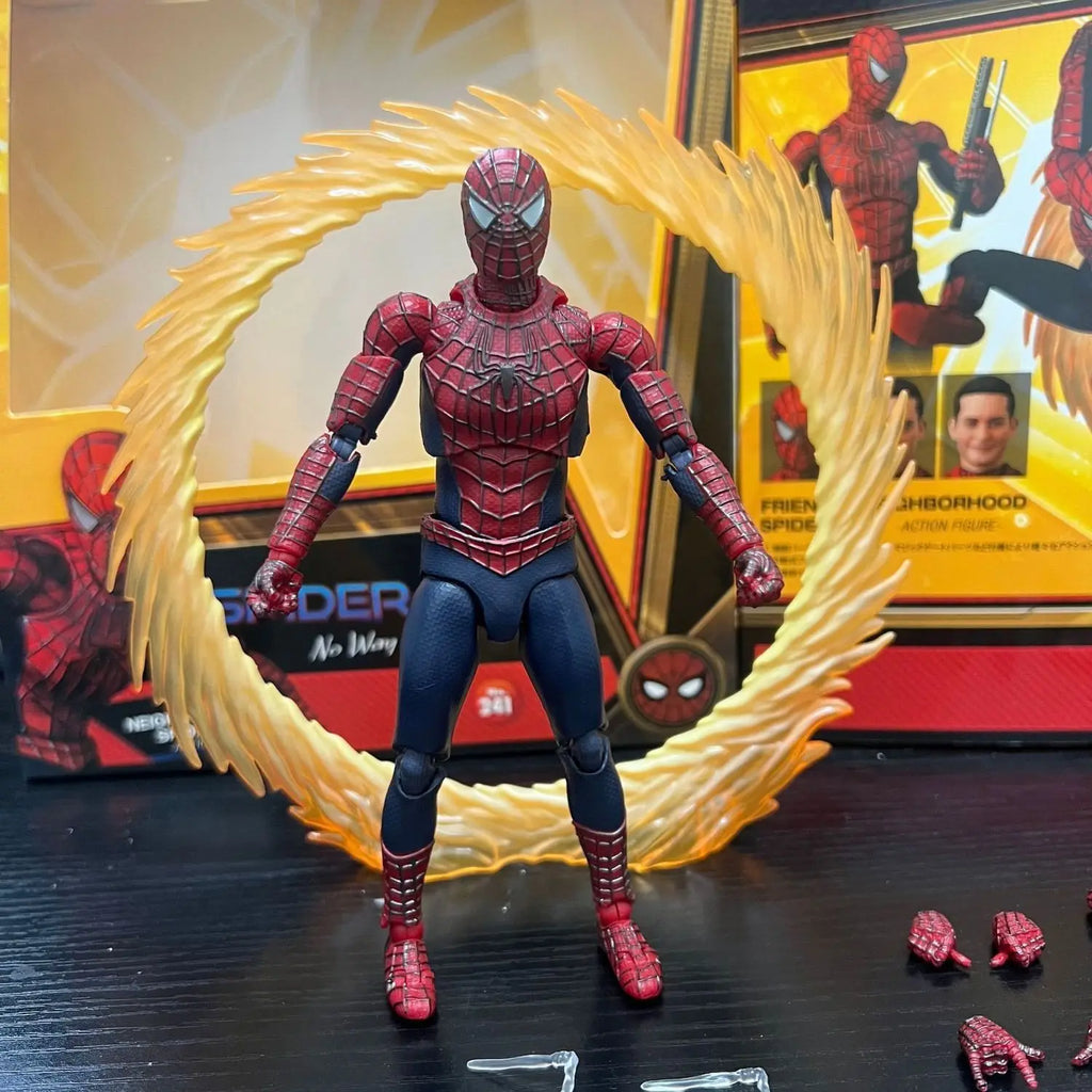 New Mafex No.241 Spider Man Toby Maguire Heroes Have No Return Friendly Neighborhood Gk Anime Action Figure Model Toys Gifts