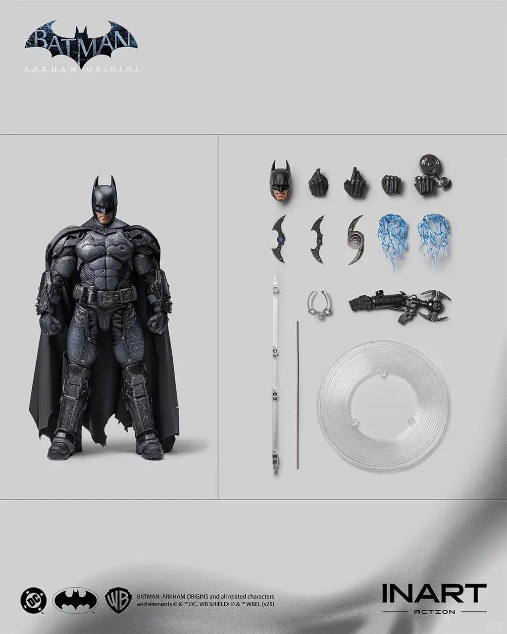 【COMING SOON】INART G0007 Arkham Origins Batman Battle Damaged Edition 1/12 Action Figure Figure Finished Model Gift Collection