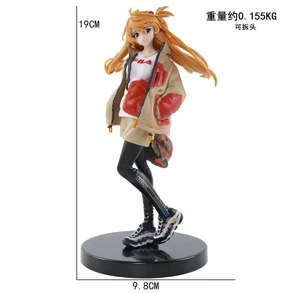 New Century Evangelion Anime Accessories Mech Asuka GK Handmade Pretty Girl Statue Trendy Play Gift High Quality