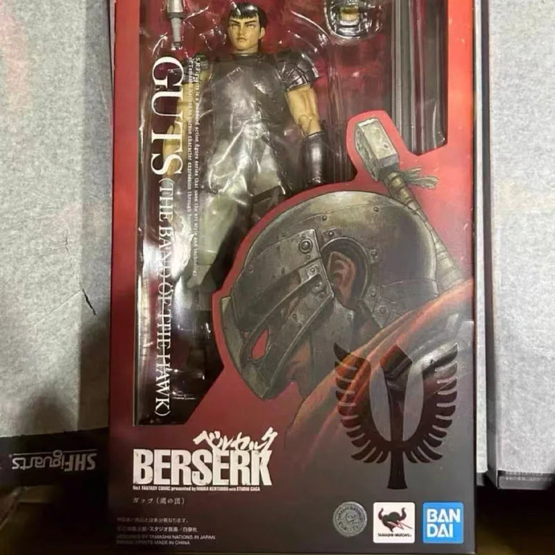 In Stock BANDAI Original S.H.Figuarts Berserk GUTS THE BAND OF THE HAWK ISIDRO Action Figure Model Gift for Kid Foam Box Packag