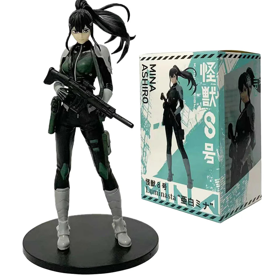 In Stock 1-4PCS Amine Kaiju No. 8 Figure Kafka Hibino Mina Ashiro Skeleton Creative PVC Model Toys Kids Action Statue Doll Gift