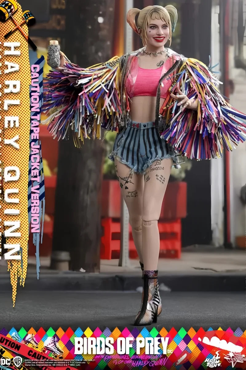 Original Hot Toys 1/6 Harley Quinn Action Figure Birds Of Prey Ht Mms565 Anime Figure The Clown'S Girl Model Toy Collection Gift