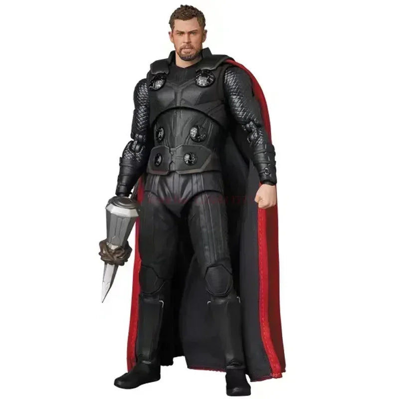 Bandai New Avengers Super Hero Thor Drahtlose Kriegsführung Bewegliche Gelenkwaffe Set Figur Spielzeug Kampfform Handgemachtes Modell Spielzeugpuppe