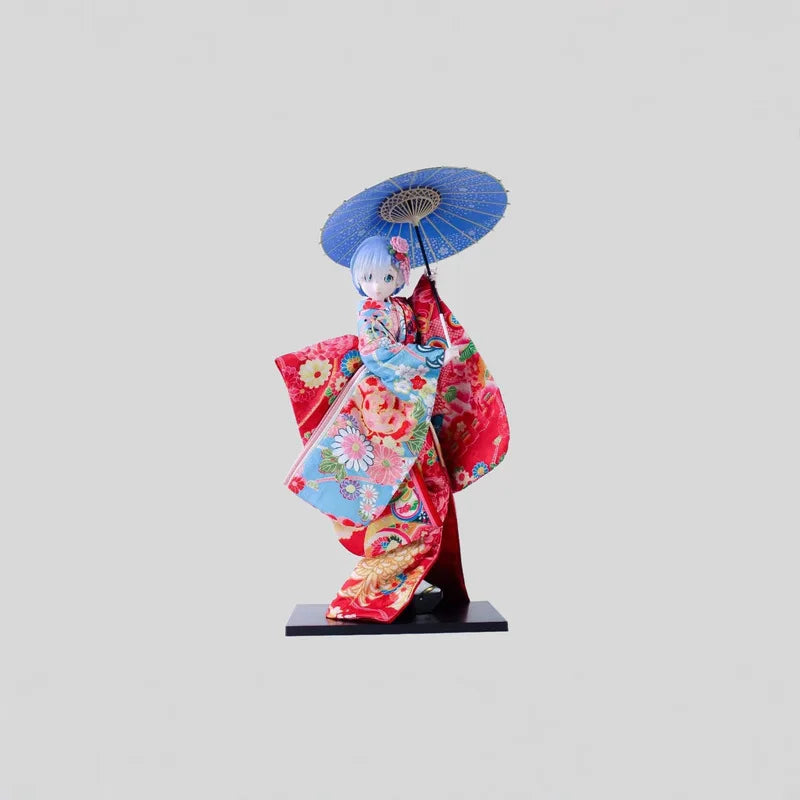 Rem Figurines Starting from Scratch Beautiful Girl in Kimono Floral Arrangements Action Toy Figures Collectible Robot Toys