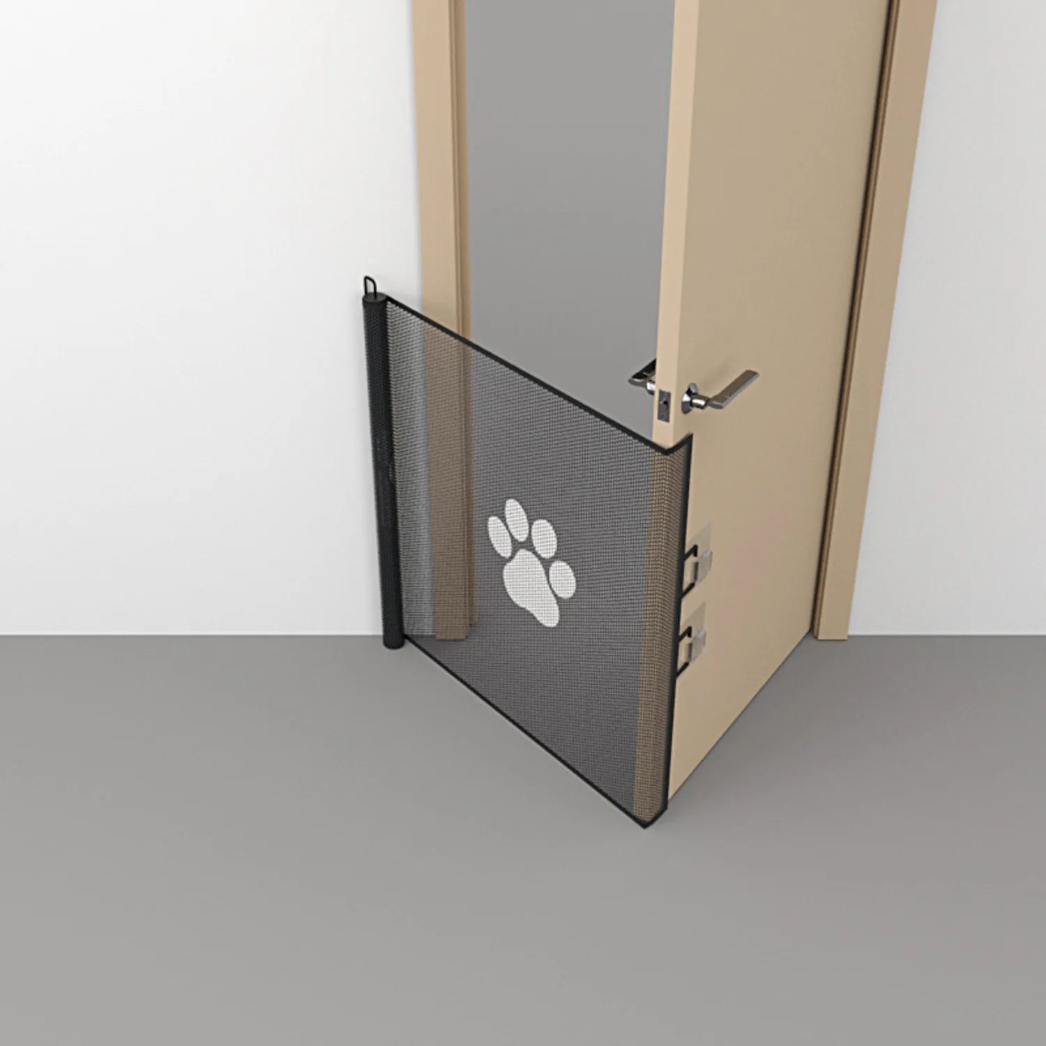 Retractable Pet Door Mesh Dog Fence Cat Fence Kitten Fence Suitable for Doorways, Stairs, Corridors Prevent Pet Vandalism