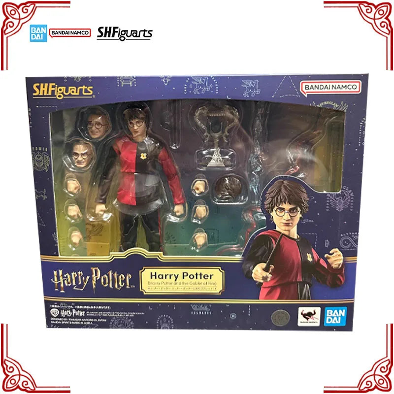 In Stock Genuine Bandai Harry Potter Model Kit SHF Harry Potter The Goblet of Fire Anime Action Figure Collection Finished Model