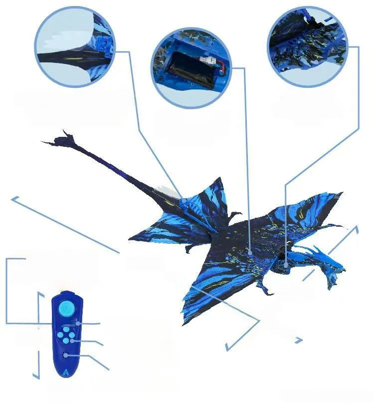 Disney Avatar Remote Control Spotted Creek Beast Bionic Flapping Machine Bird Water Way Can Fly Outdoor