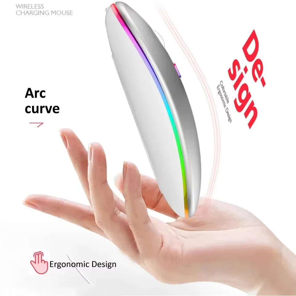 Xiaomi Wireless Mouse Rechargeable Bluetooth Dual-mode Silent LED Backlit Mice rgonomic Gaming Mouse Suitable For Notebooks PC