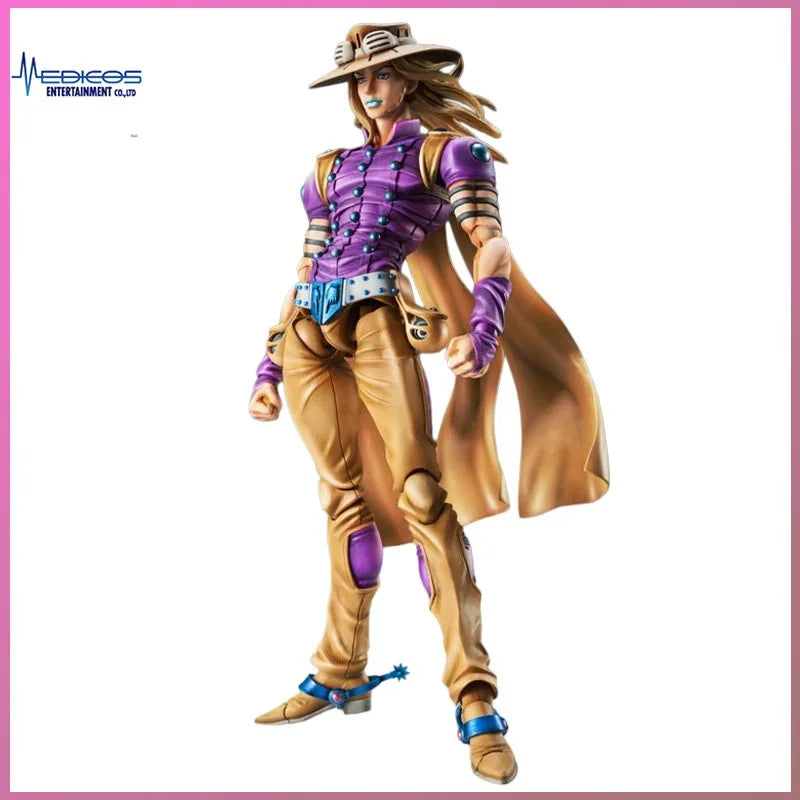 Official JoJo Gyro Zeppeli Ver.1.5 Action Figure Medicos Super Action Statue Steel Ball Run Gift Model Decoration Original