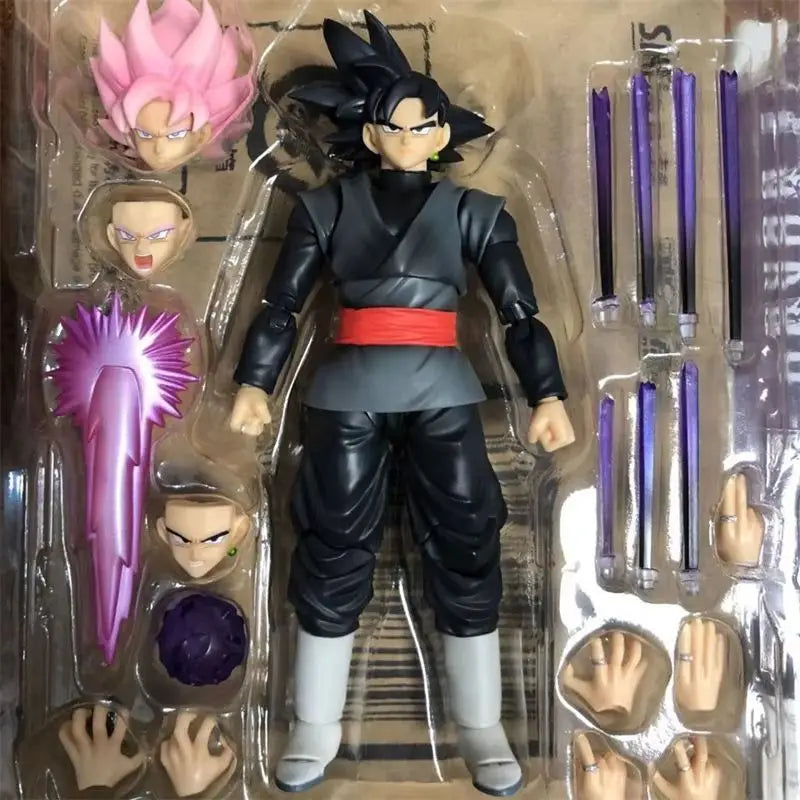 Neue 14 cm Anime Dragon Ball Black Goku Zamasu Actionfigur Super Saiyajin Filmversion Dbz Modell mit mehreren Zubehörspielzeugen