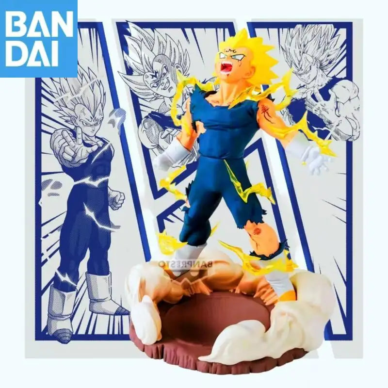 Genuine Original BANDAI Banpresto Dragon Ball Z History Box Majin Vegeta PVC Collectible Anime Figure Action Model Toy Gifts