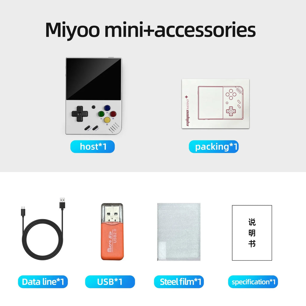 Miyoo Mini Plus Open Source Retro Express Editio Game Console Portable Gba Gaming Ps1 Nostalgic Style Handheld Game Players Gift