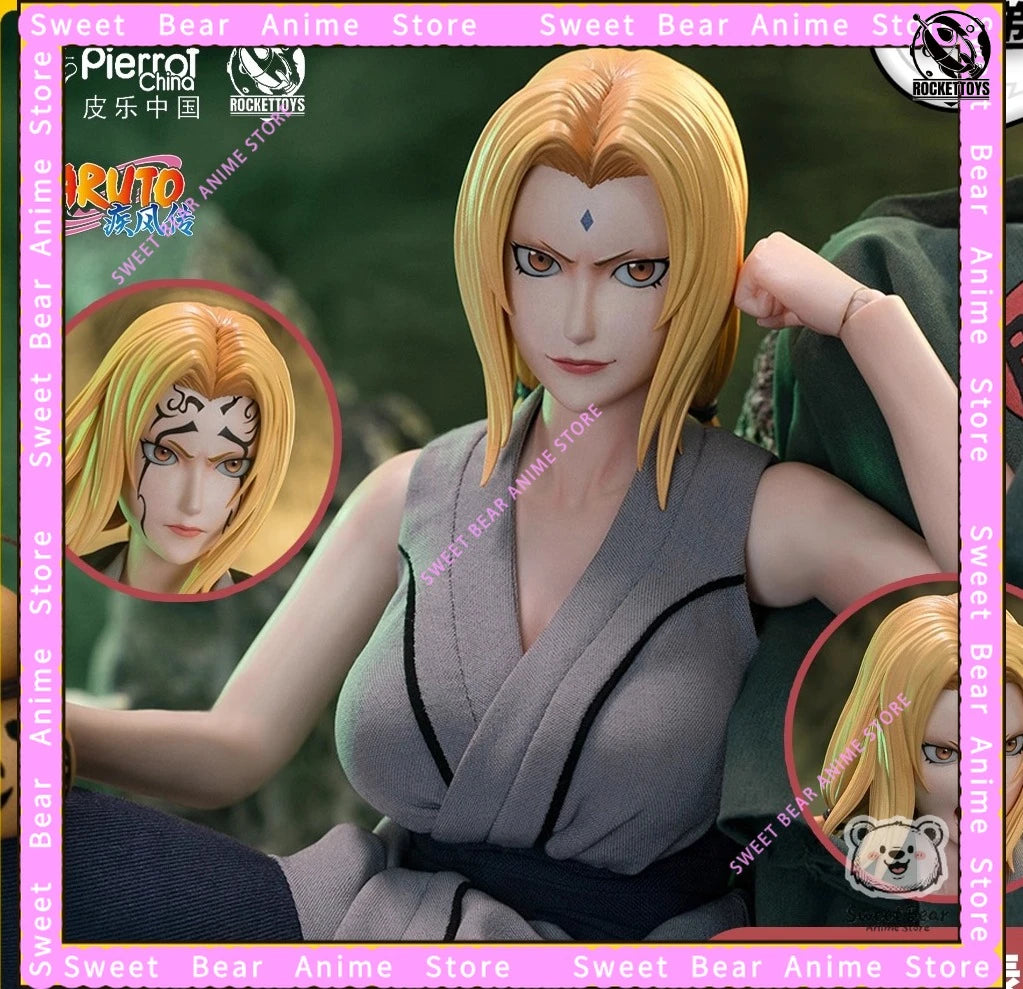 In Stock ROCKET TOYS Godaime Hokage Tsunade ROC-009 Naruto Shippuden Action Figure Anime Model Trendy Toys Desktop Doll
