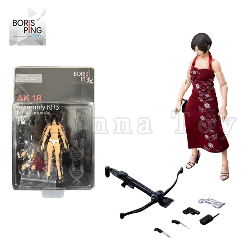 Boris Ping Toys AK18 Series 1/18 Action Figure Wave 2 Agent Wang and Avina (Standard) Anime Model