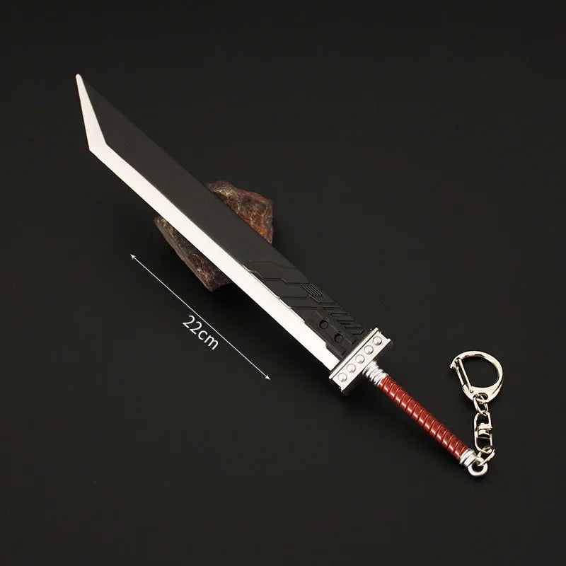 Final Fantasy Weapon Model - 22cm (8.66 Inches) Zinc Alloy, Rustproof, Dull Blade - Perfect for Game Fans, Collectors, and Gifts