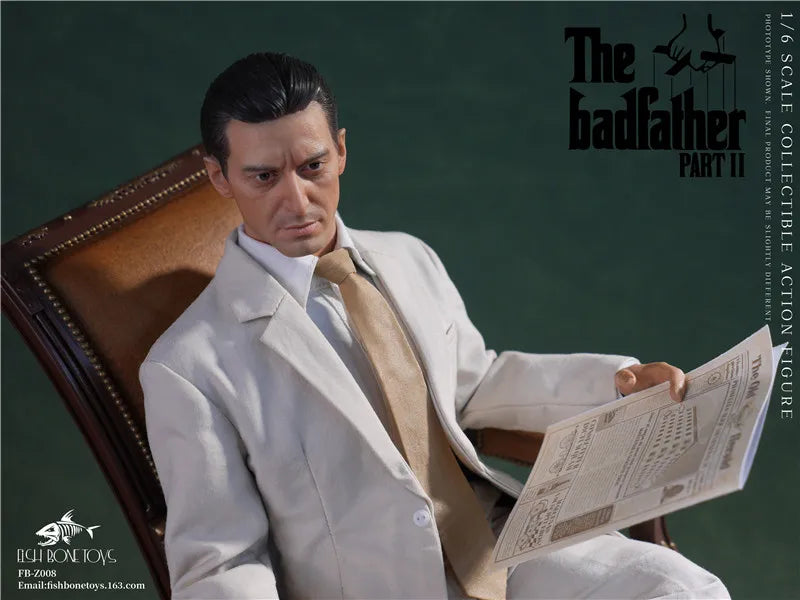 Fish Bonetoys FB-Z008 1/6 Godfather II Mike Male Action Figure Set Model 12'' Soldier Movable Doll Full Set for Collectible