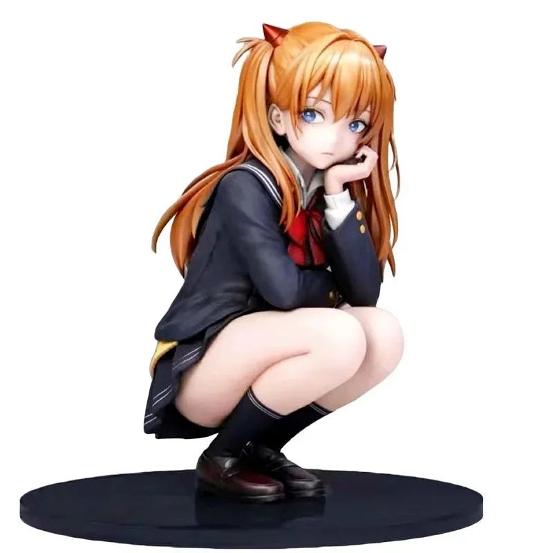 Hocken Position Asuka Langley GK Figur Desktop Sammlung Ornamente Geburtstag Präsentieren