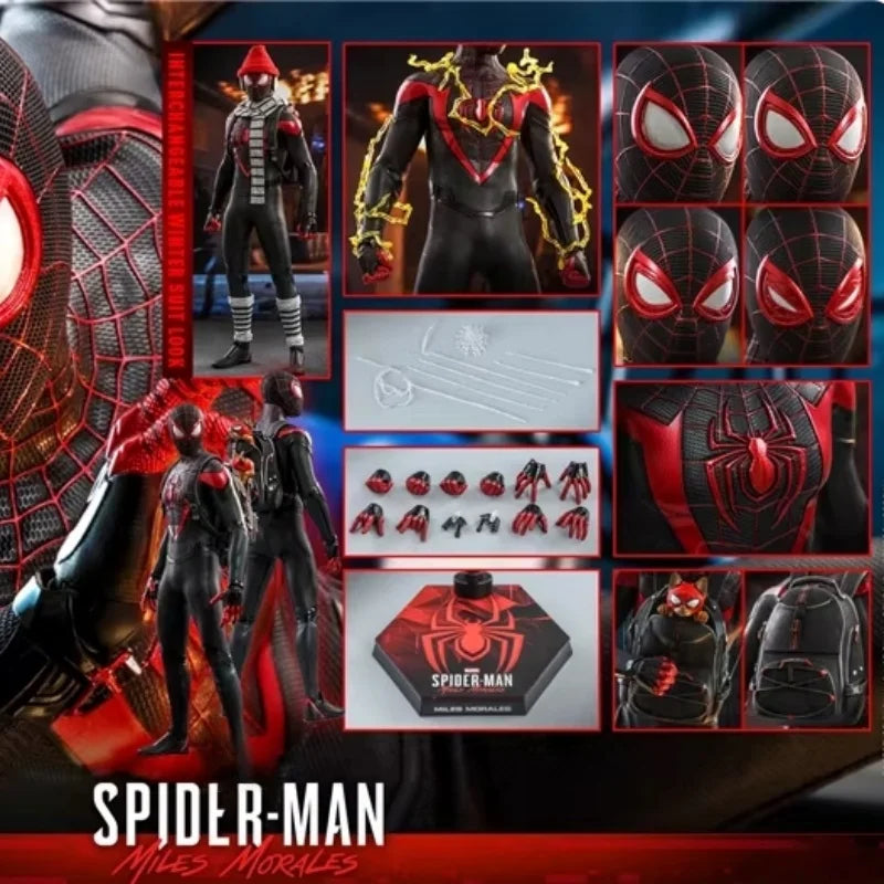 Hot Toys Ht 1/6 Vgm46 Spider Man Miles Morales Action Figure 29.5cm Collectible Figure Birthday Gift