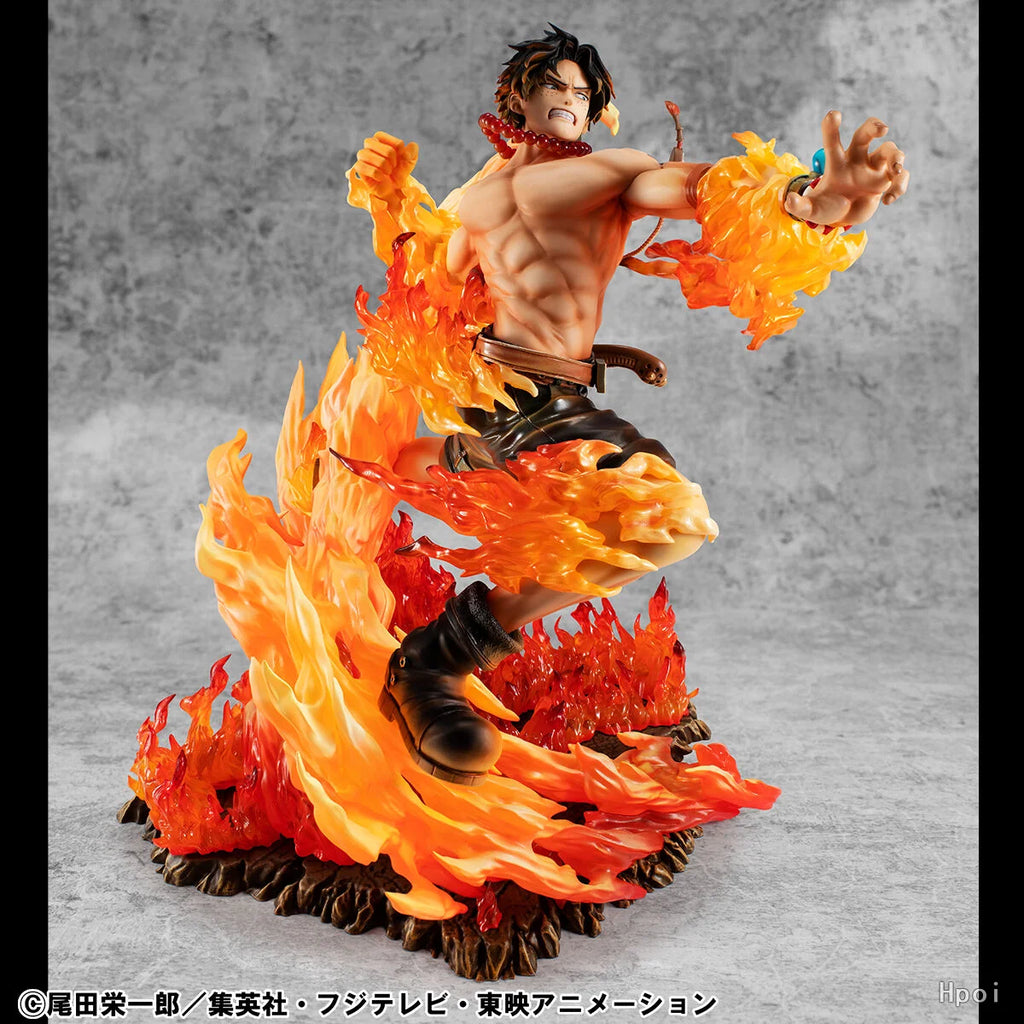 In Stock MegaHouse Portrait Of Pirates POP ONE PIECE NEO MAXIMUM PORTGAS D ACE Ultra Limited Replica Version Figure Toy Model