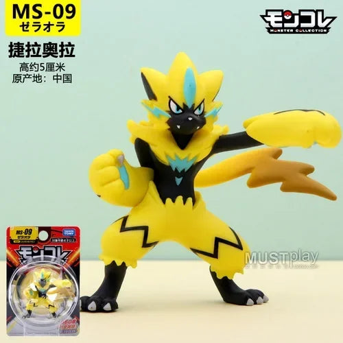 Original Takara Tomy  Figures Zeraora Machamp Rillaboom Zarude Drakloak Darkrai Action Figure Collected Ornament Model Toys