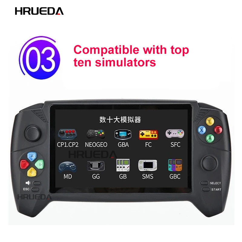2023 NEW Handheld Game Players Classic 7.0 inch Handle Retro Game Console Dual joysticks for PS1 GBA NES FC Game Player New