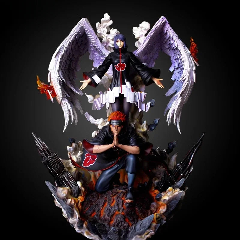 39cm Akatsuki Konan Pain NARUTO Animation Peripherals Peace PVC Model Large Statue Craft Ornaments Figure Cool Toy Collections