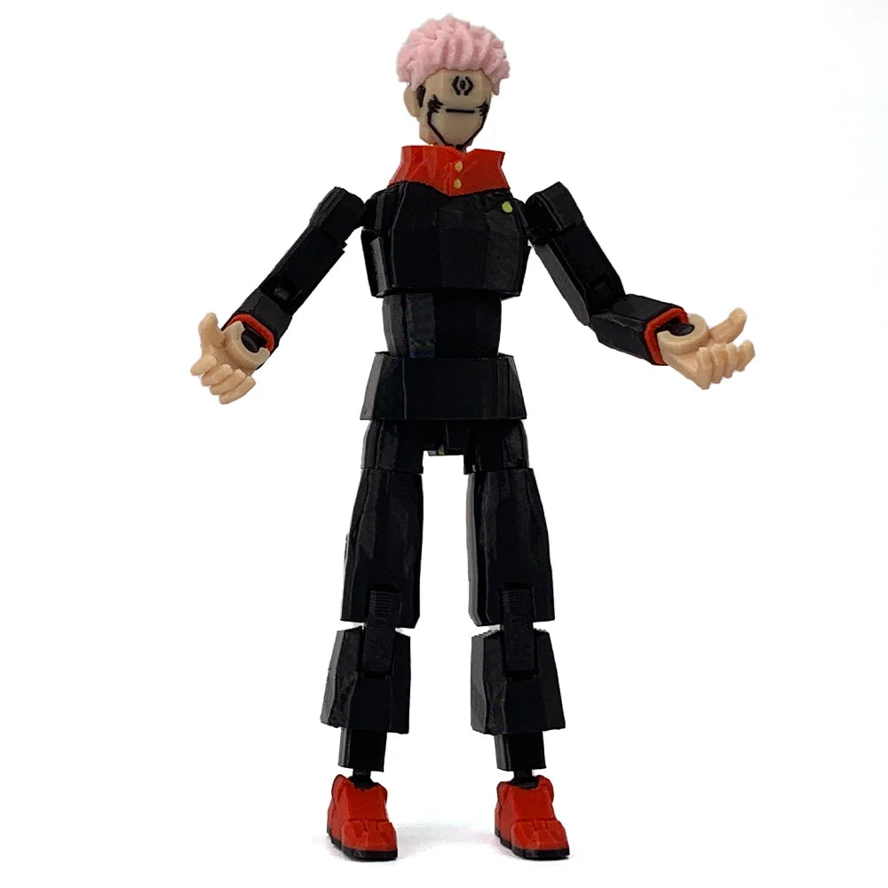 3D Printed Jujutsu Kaisen Ryomen Sukuna Anime Multi-Jointed Shapeshift Toys Action Figures Mannequin Model Ornaments Gifts