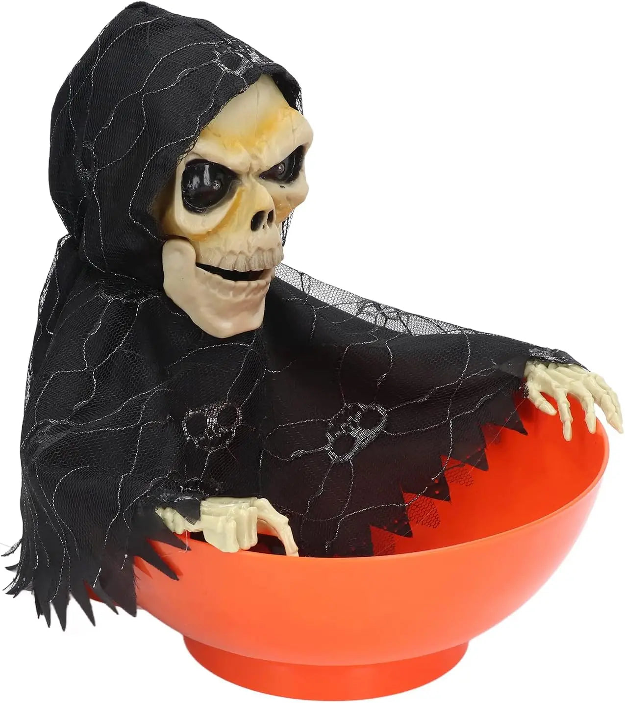 Glowing Swing Ghost Bowl Halloween Motion Sensor Screaming Head Extension Terrifying Fruit Display Haunt Tech Party Essential