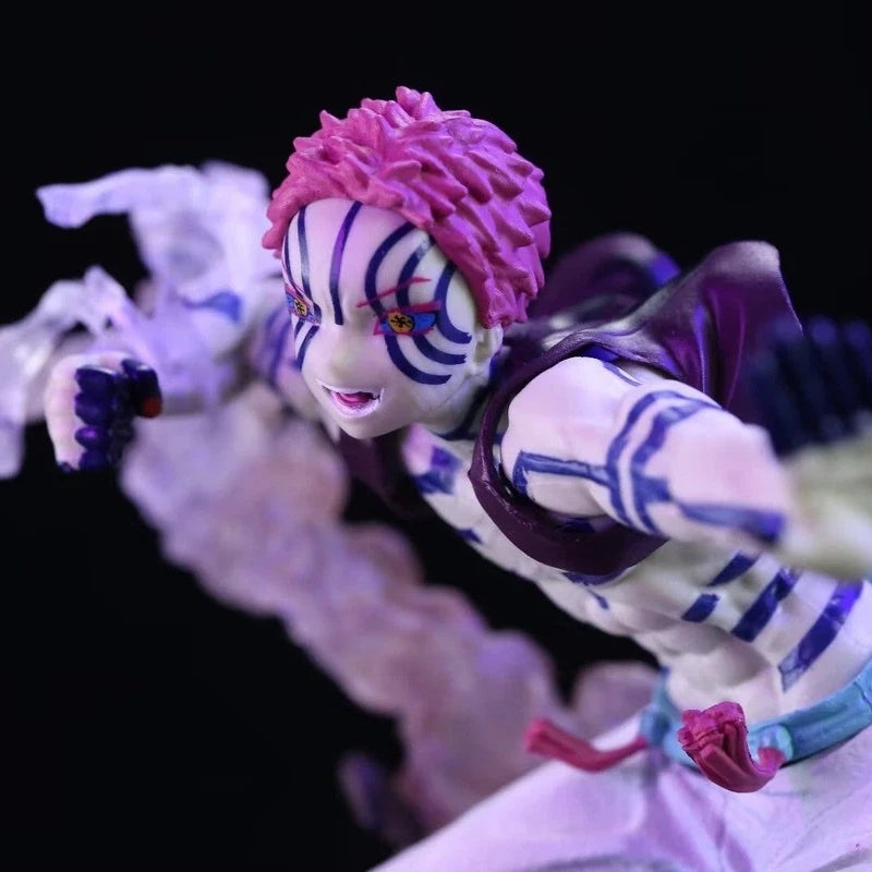 Demon Slayer Akaza Upper Rank Three Anime Action Figure Collectible Figurine Battle Effect Scene Decoration For Adult Anime Fans